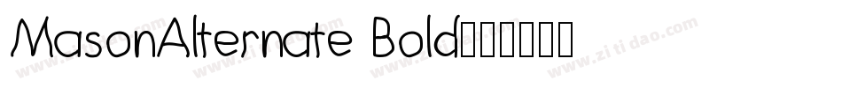 MasonAlternate Bold字体转换